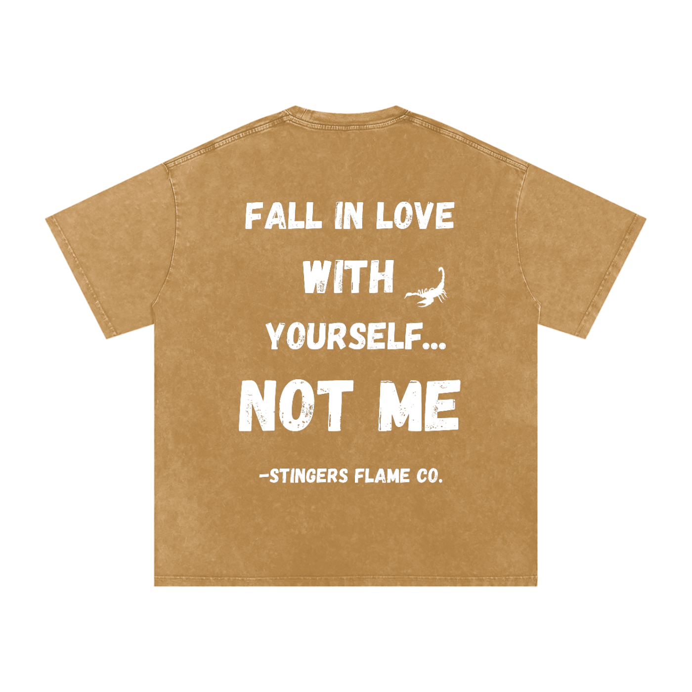 No Love Acid Wash Oversize T-Shirt (Dark)