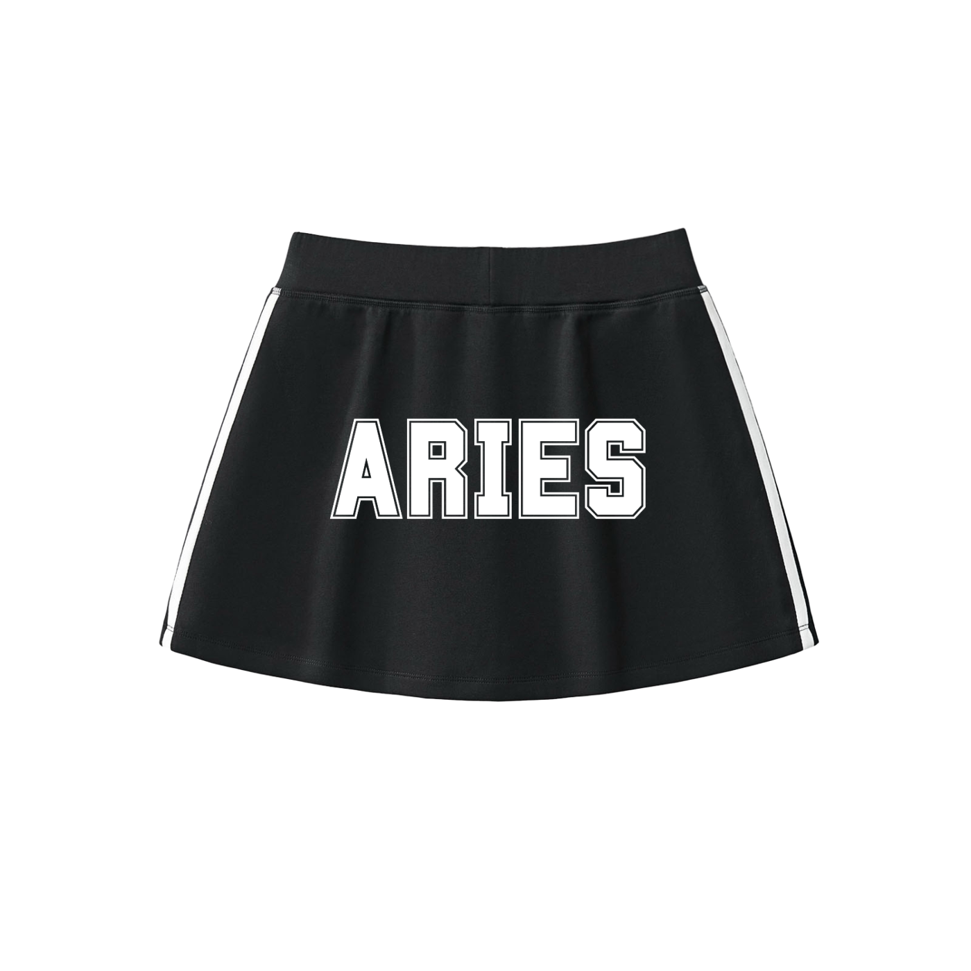 Aries Varsity Tennis Skirt (Black)