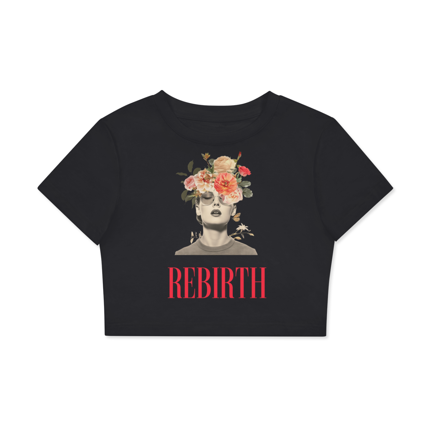 Rebirth Fitted Crop Tee | Red