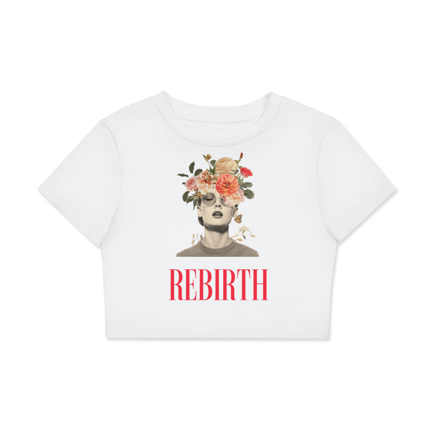 Rebirth Fitted Crop Tee | Red