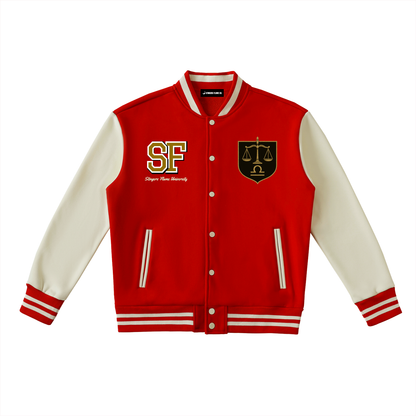 Stinger's Flame Fleeced Varsity Jacket (Libra)