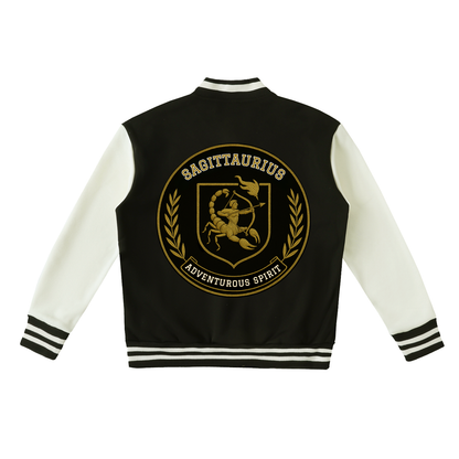 Stinger's Flame Fleeced Varsity Jacket (Sagittaurius)