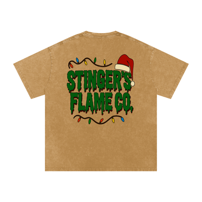 "The Grinch Was A Scorpio" Snow Washed Oversized Tee