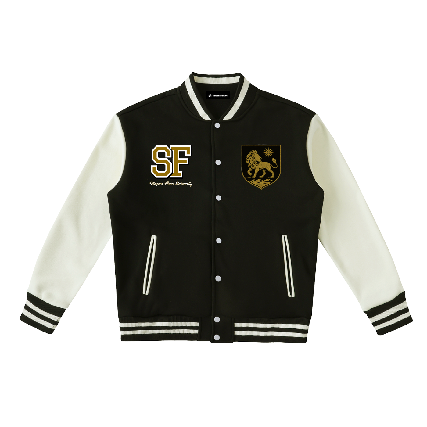 Stinger's Flame Fleeced Varsity Jacket (Leo)