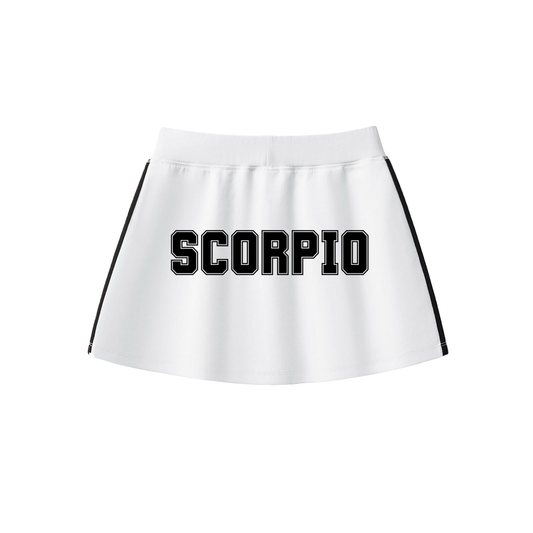 Scorpio Varsity Tennis Skirt (White)