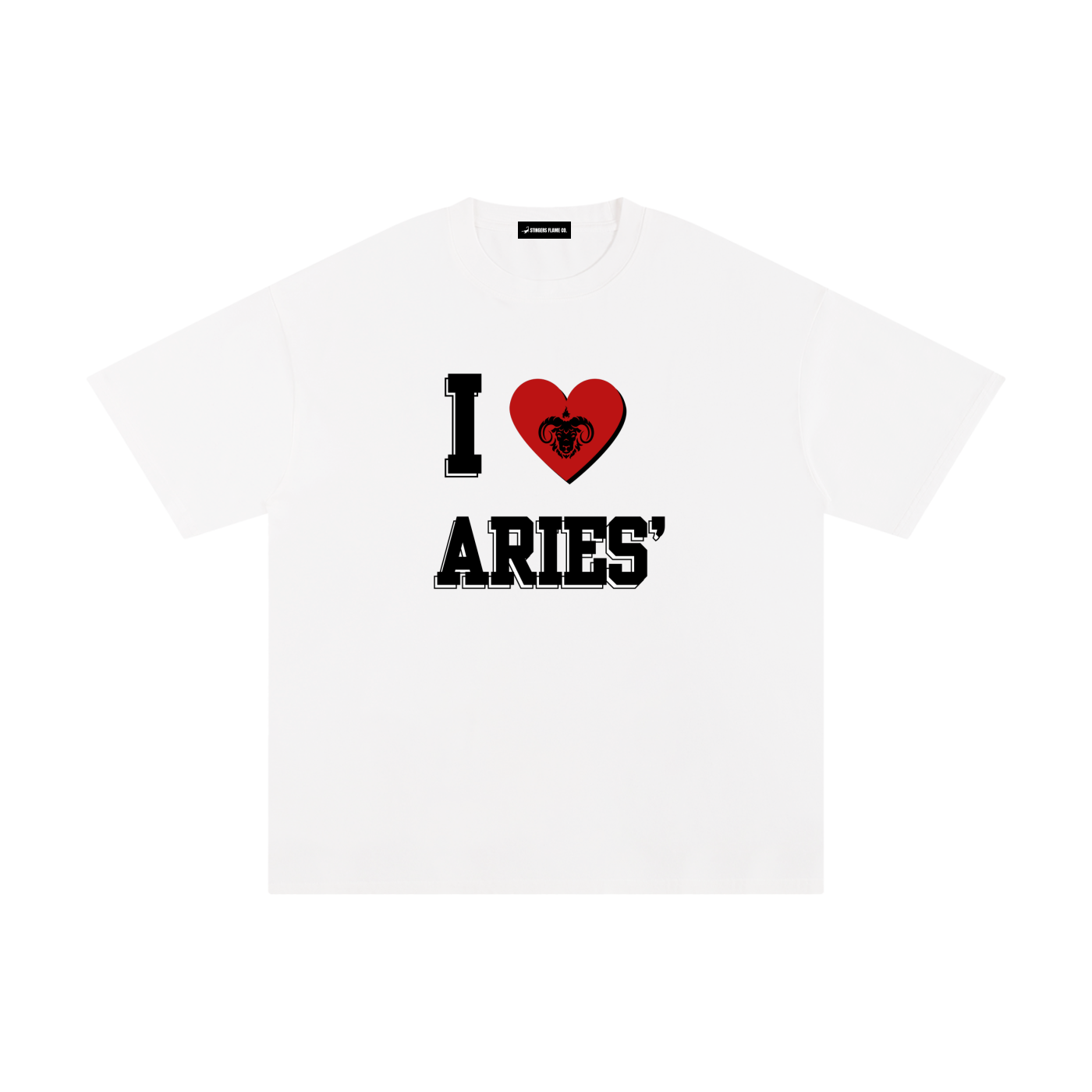 I LOVE ARIES Cotton T-Shirt (White)