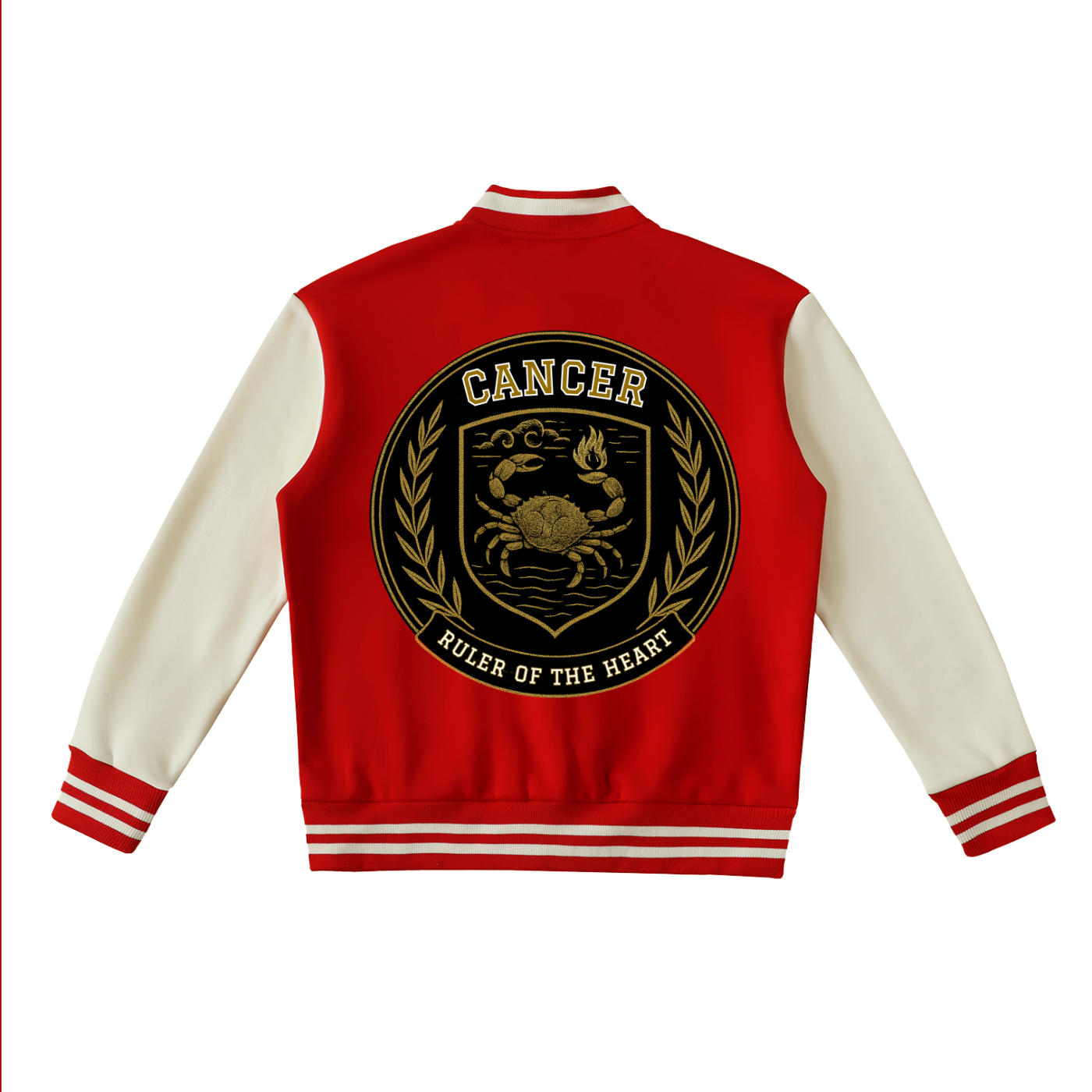 Stinger's Flame Fleeced Varsity Jacket (Cancer)