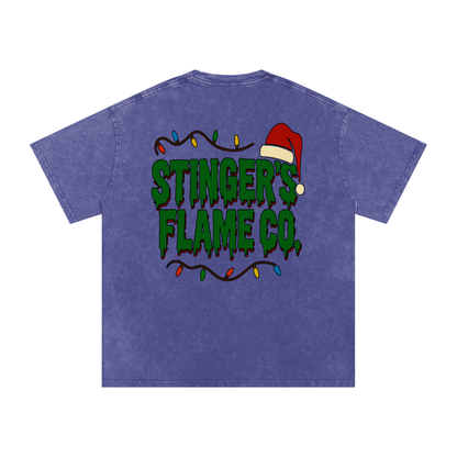 "The Grinch Was A Scorpio" Snow Washed Oversized Tee