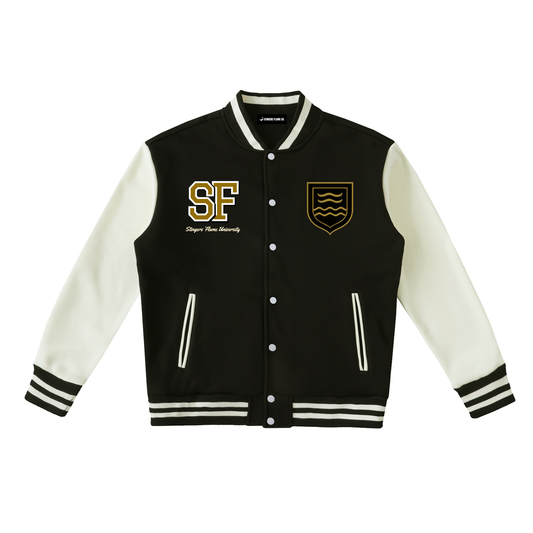 Stinger's Flame Fleeced Varsity Jacket (Aquarius)