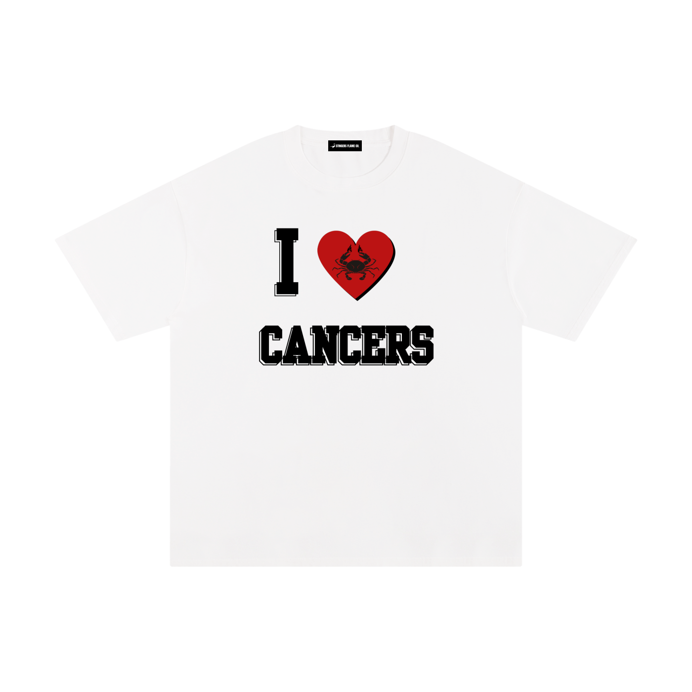 I LOVE CANCER Cotton T-Shirt (White)