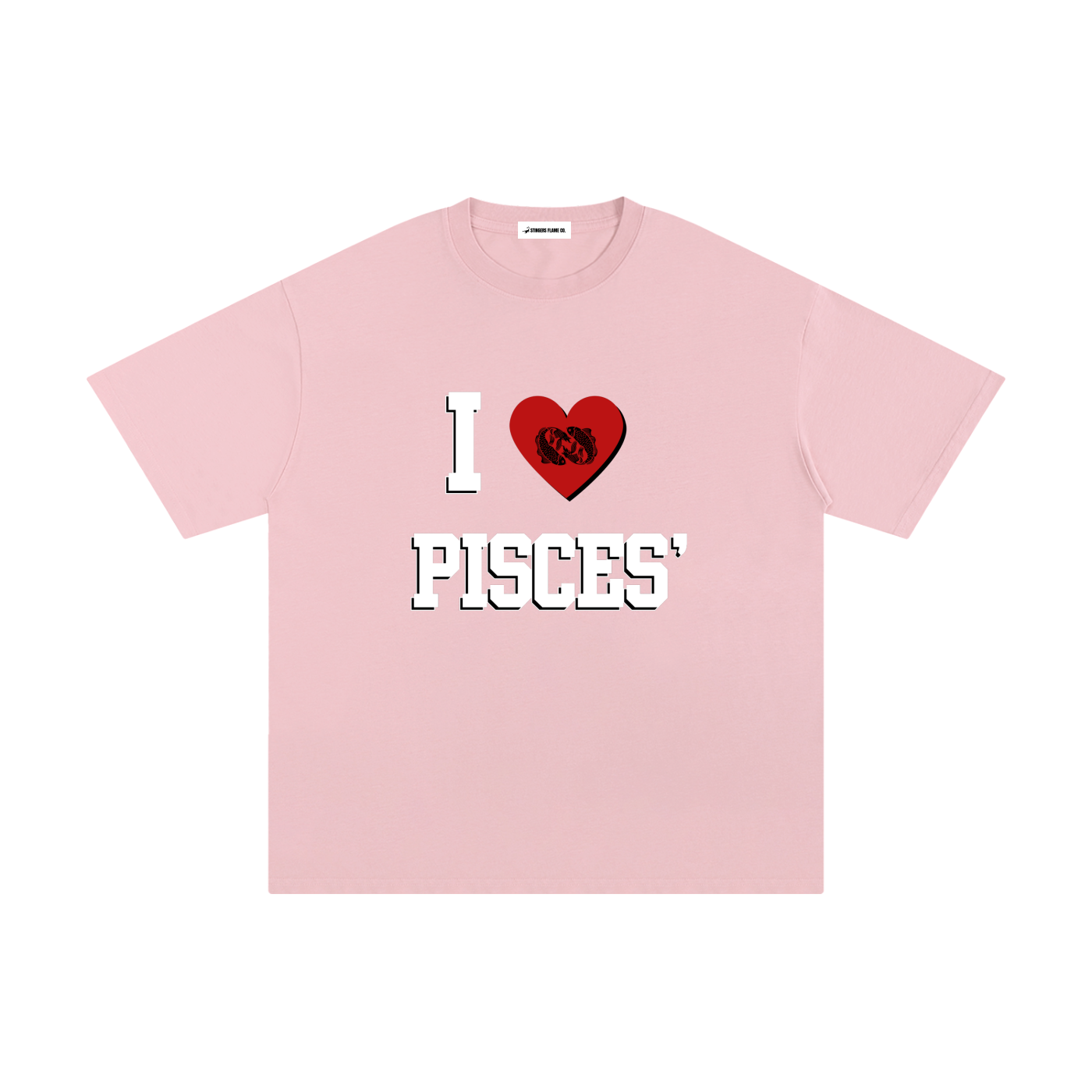 I LOVE PISCES Cotton T-Shirt (Multi-Color)