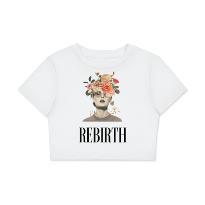 Rebirth Fitted Crop Tee | Black