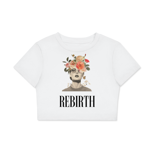 Rebirth Fitted Crop Tee | Black