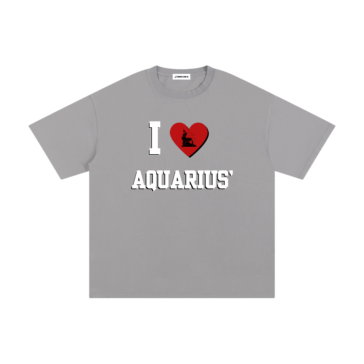 I LOVE AQUARIUS Cotton T-Shirt (Multi-Color)