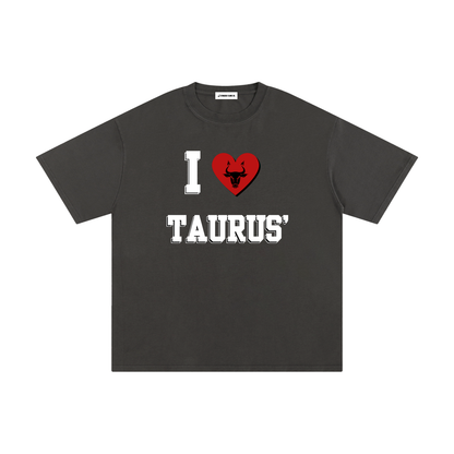 I LOVE TAURUS Cotton T-Shirt (Multi-Color)