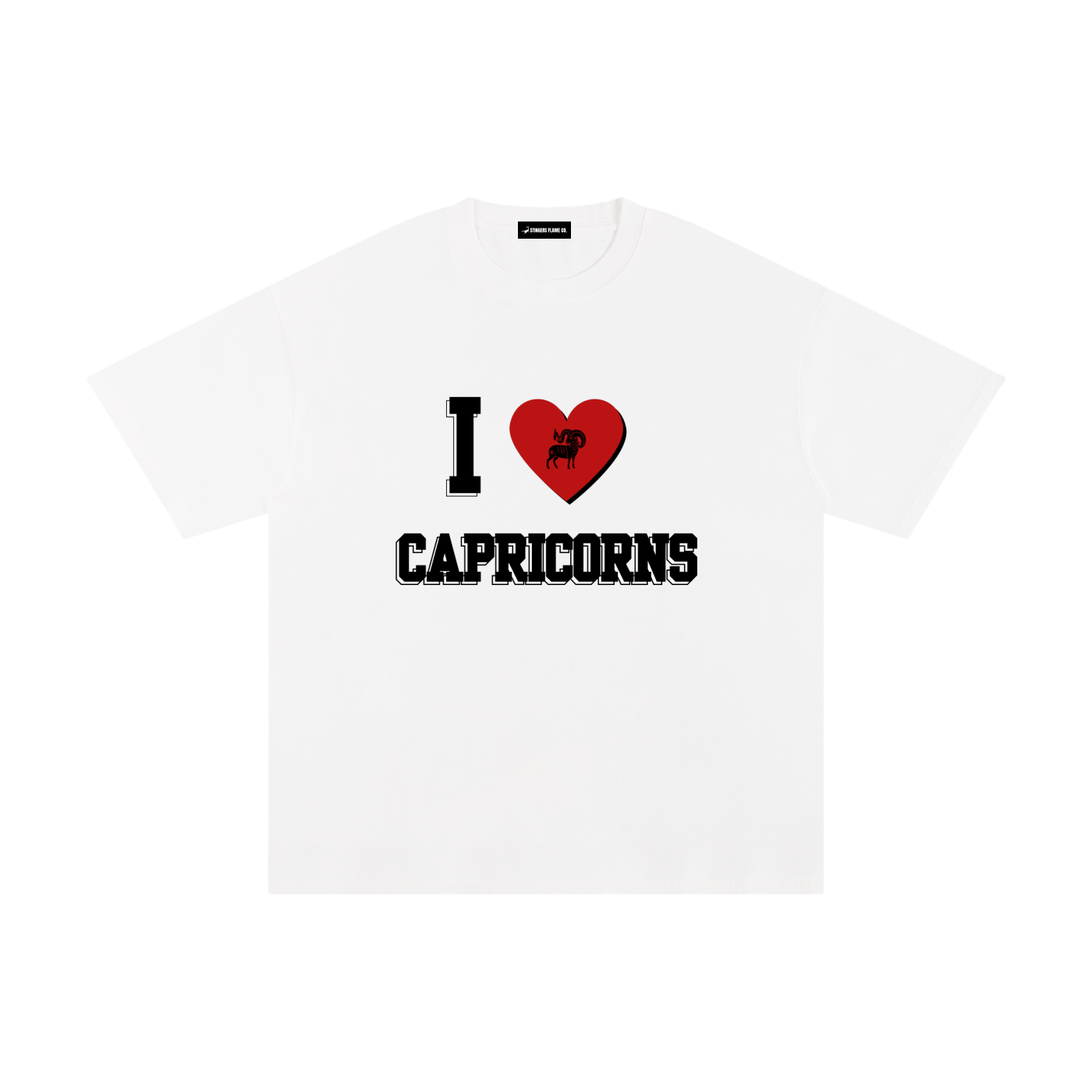 I LOVE CAPS Cotton T-Shirt (White)