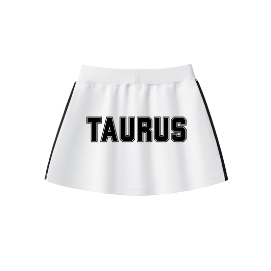 Taurus Varsity Tennis Skirt (White)