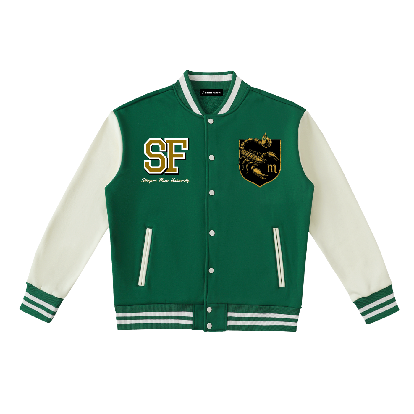 SFU Two-Tone Fleeced Varsity Jacket (Scorpio)