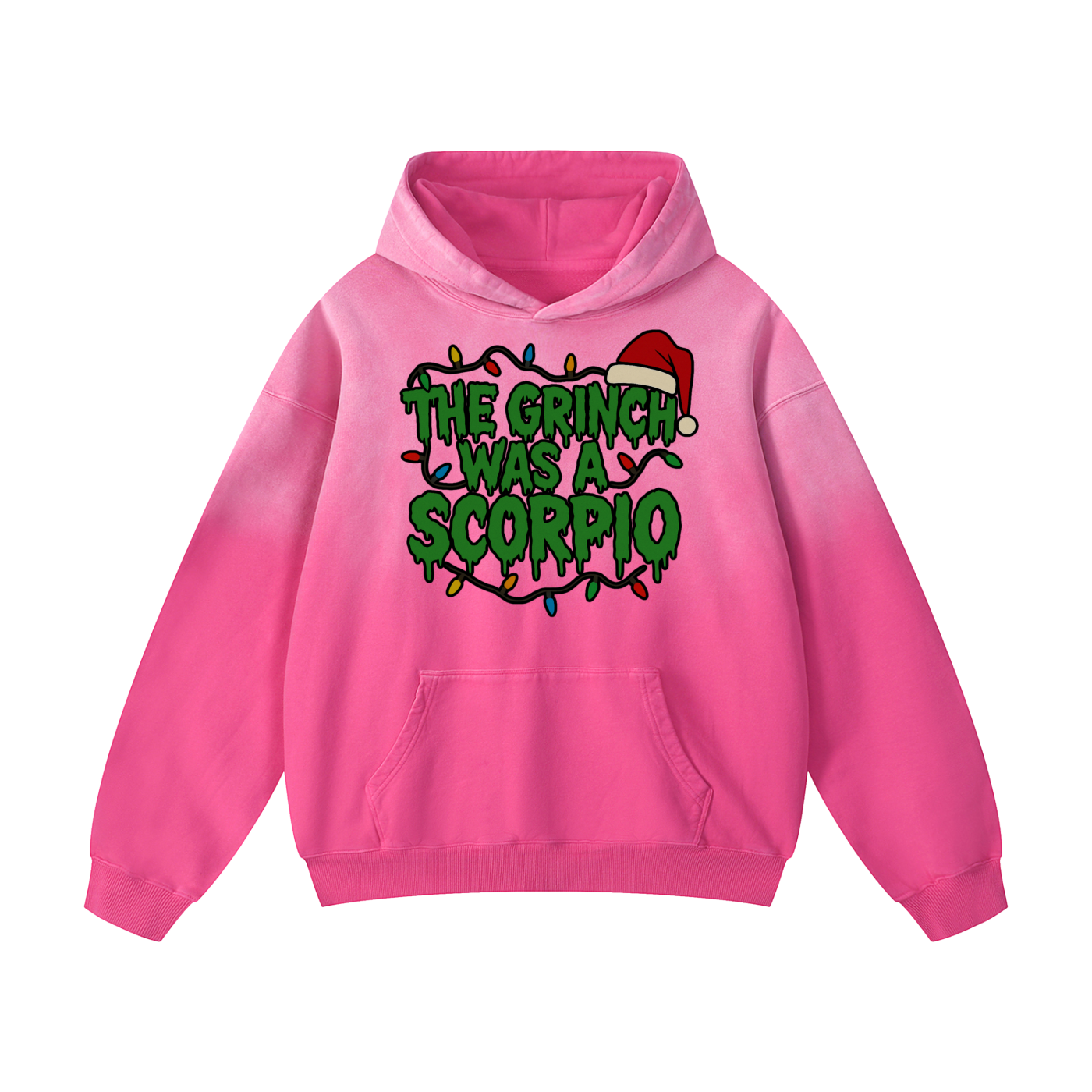 “The Grinch Was A Scorpio” Heavyweight Sunfade Oversized Hoodie