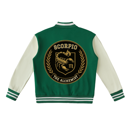 Stinger's Flame Fleeced Varsity Jacket (Scorpio)