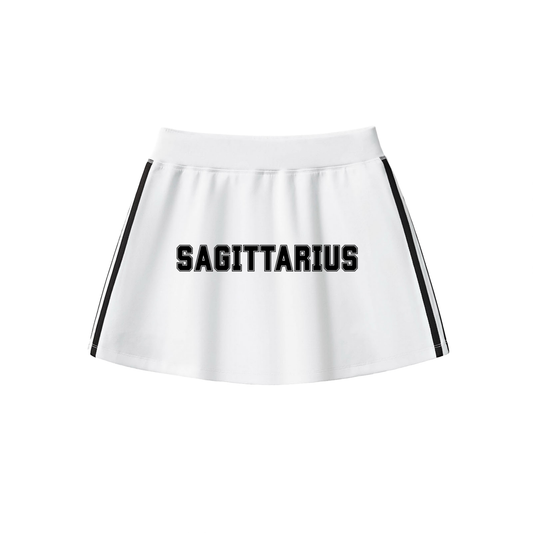 Sagittarius Varsity Tennis Skirt (White)