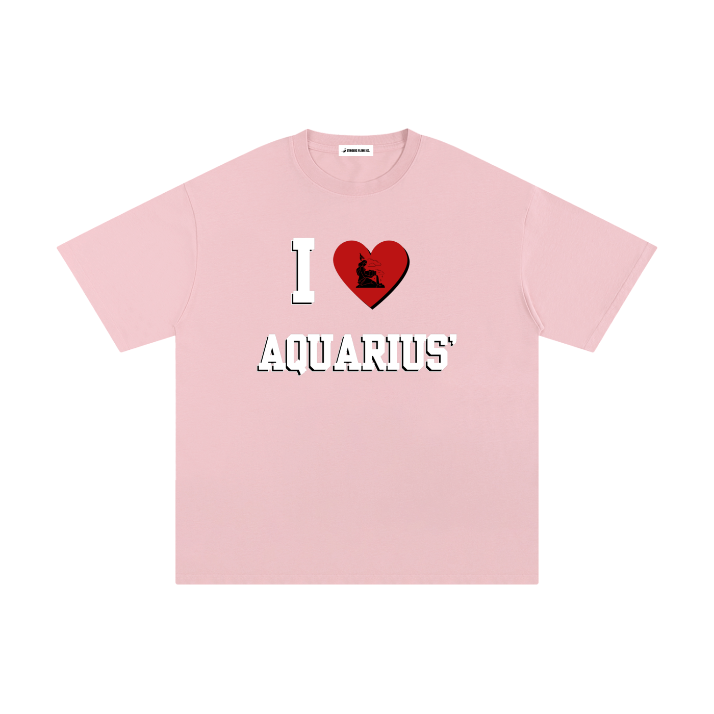 I LOVE AQUARIUS Cotton T-Shirt (Multi-Color)