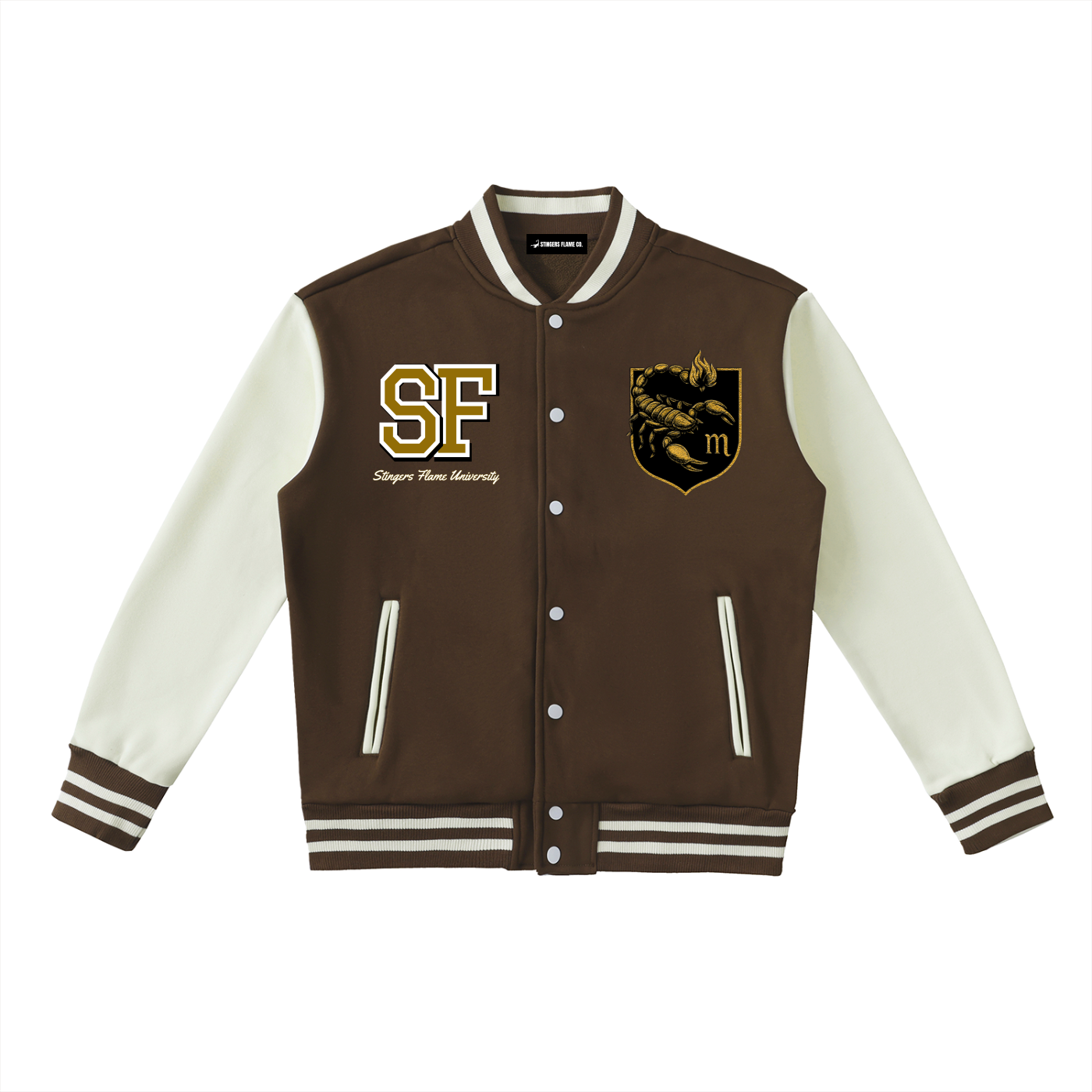 SFU Two-Tone Fleeced Varsity Jacket (Scorpio)