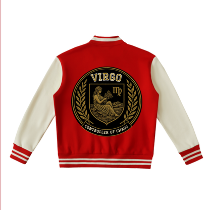 Stinger's Flame Fleeced Varsity Jacket (Virgo)