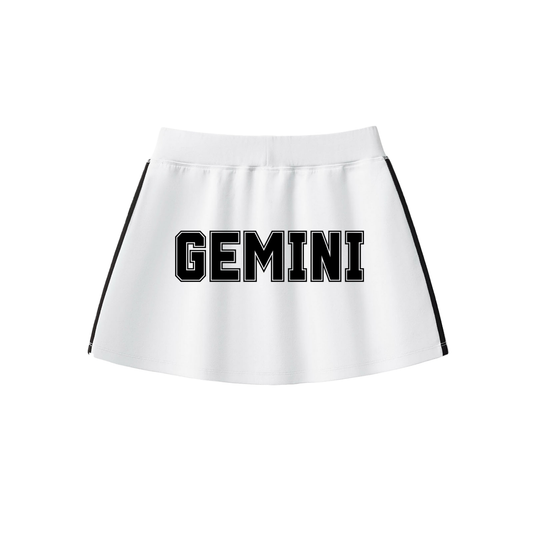Gemini Varsity Tennis Skirt (White)