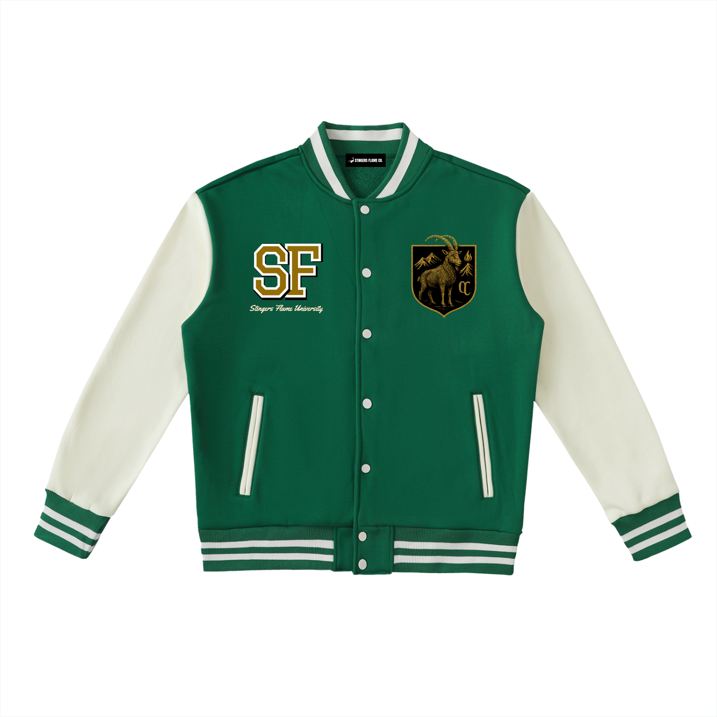 Stinger's Flame Fleeced Varsity Jacket (Capricorn)