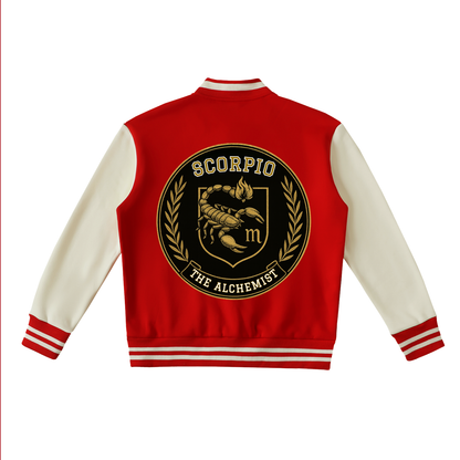 Stinger's Flame Fleeced Varsity Jacket (Scorpio)