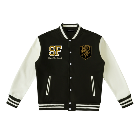 Stinger's Flame Fleeced Varsity Jacket (Aries)
