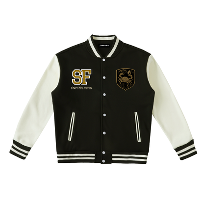 Stinger's Flame Fleeced Varsity Jacket (Cancer)