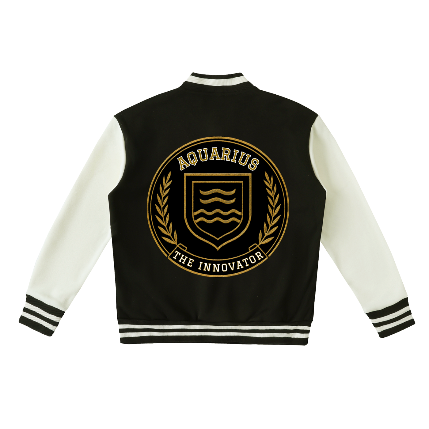Stinger's Flame Fleeced Varsity Jacket (Aquarius)