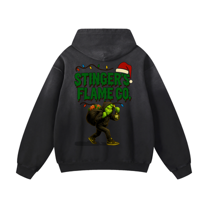 “The Grinch Was A Scorpio” Heavyweight Sunfade Oversized Hoodie