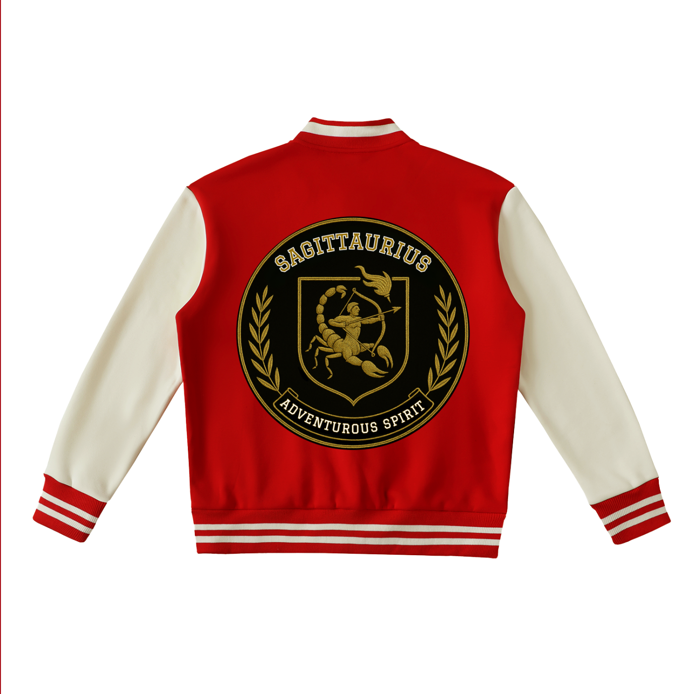 Stinger's Flame Fleeced Varsity Jacket (Sagittaurius)