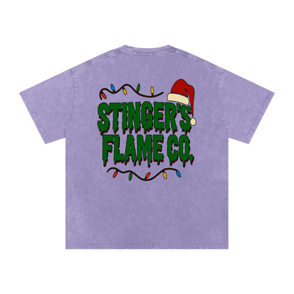 "The Grinch Was A Scorpio" Snow Washed Oversized Tee