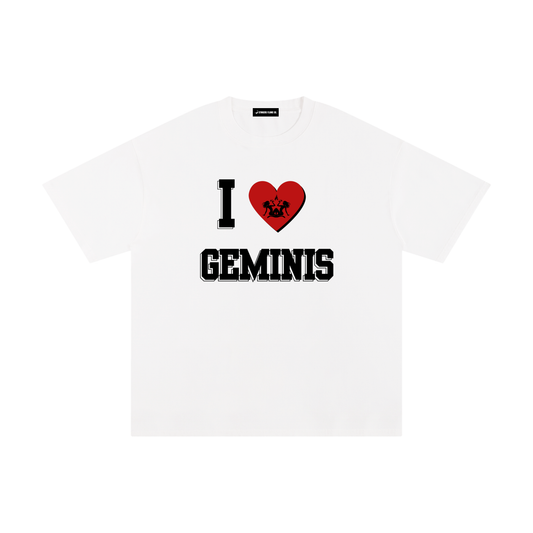 I LOVE GEMINI Cotton T-Shirt (White)