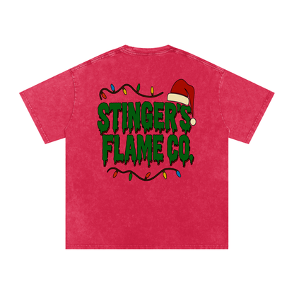 "The Grinch Was A Scorpio" Snow Washed Oversized Tee