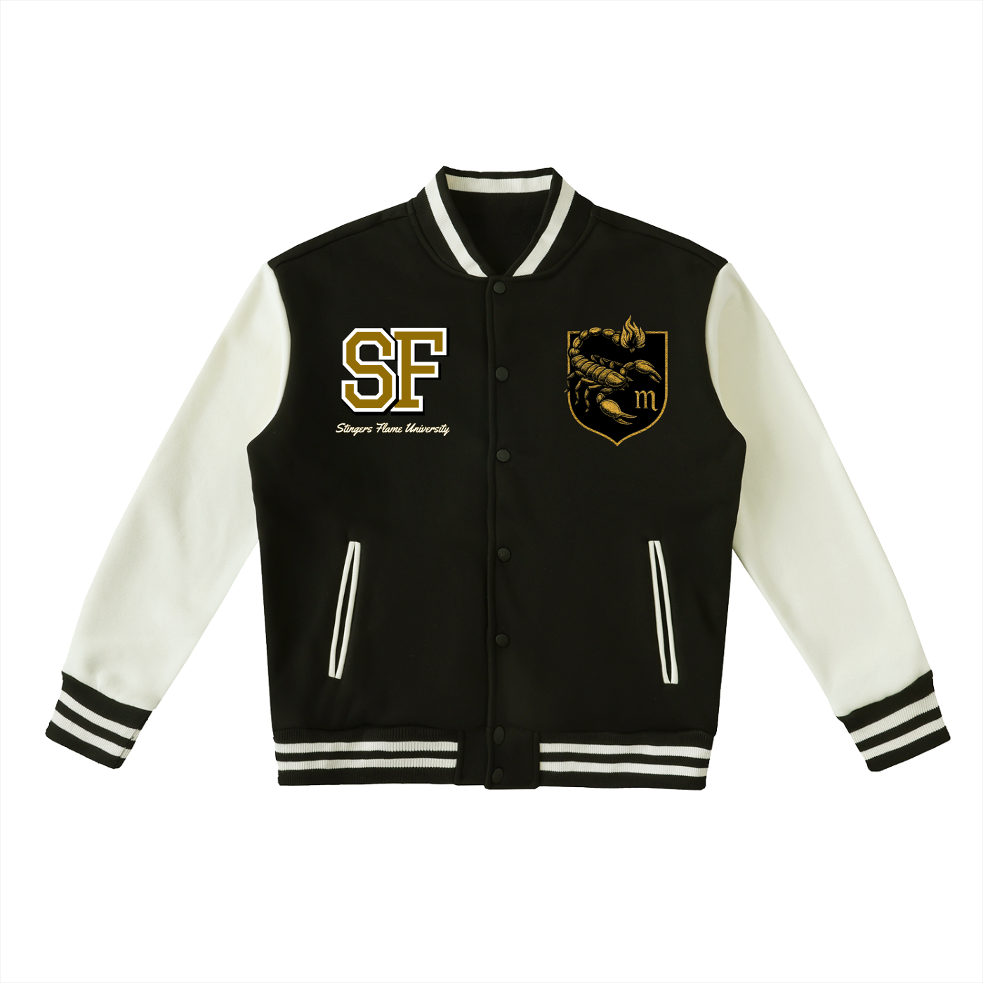 SFU Two-Tone Fleeced Varsity Jacket (Scorpio)