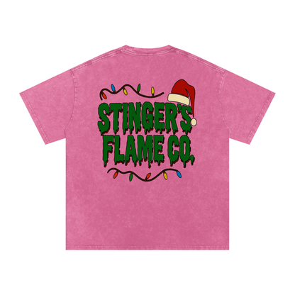 "The Grinch Was A Scorpio" Snow Washed Oversized Tee