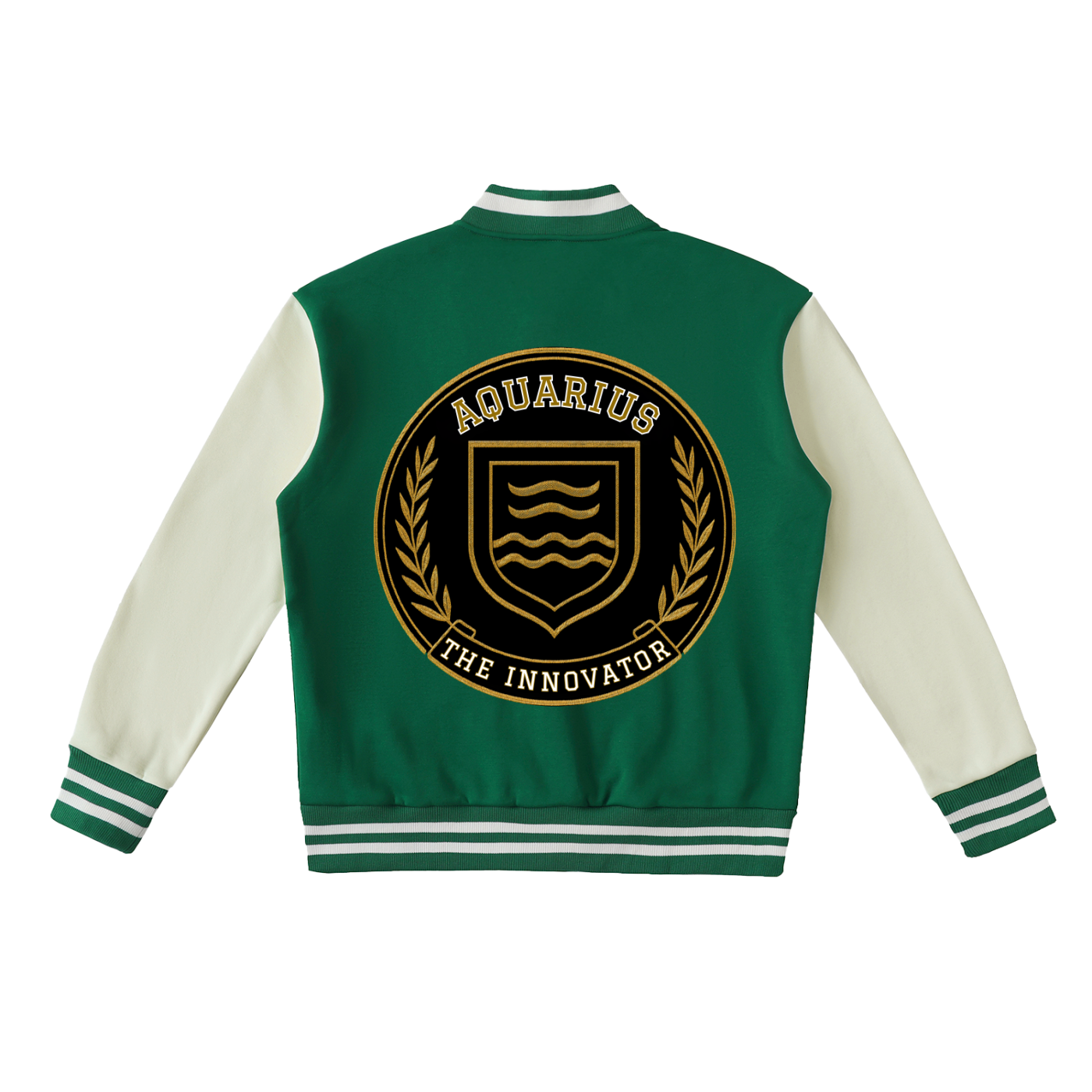 Stinger's Flame Fleeced Varsity Jacket (Aquarius)
