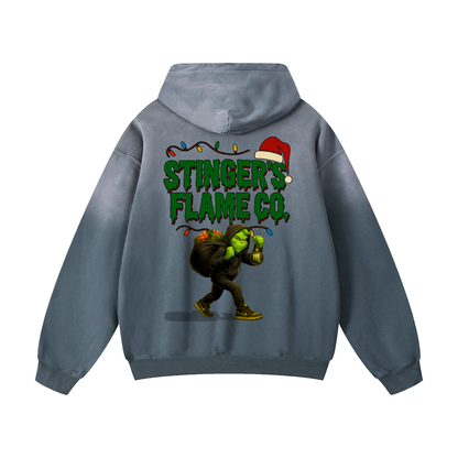 “The Grinch Was A Scorpio” Heavyweight Sunfade Oversized Hoodie