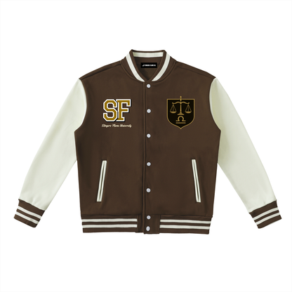 Stinger's Flame Fleeced Varsity Jacket (Libra)