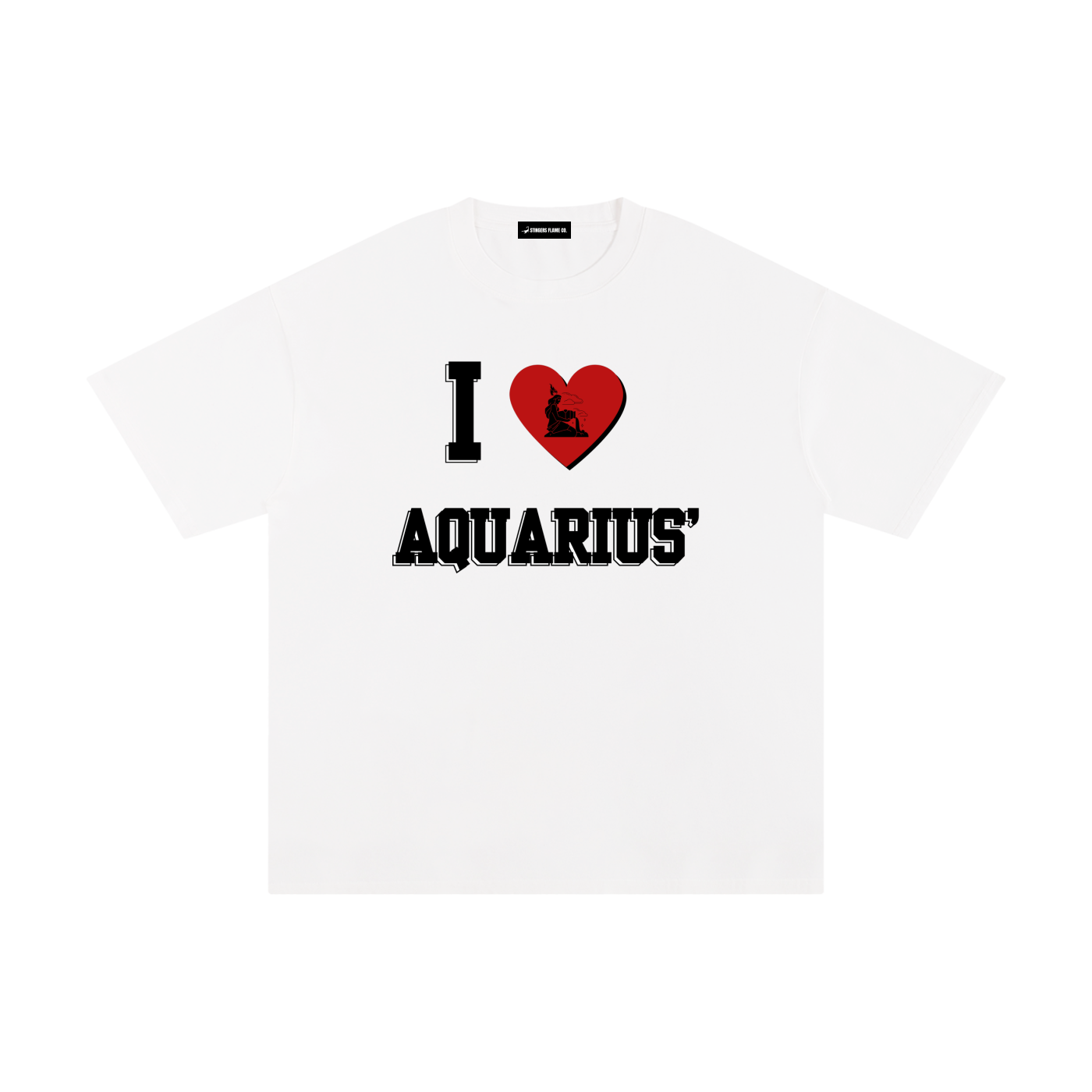 I LOVE AQUARIUS Cotton T-Shirt (White)