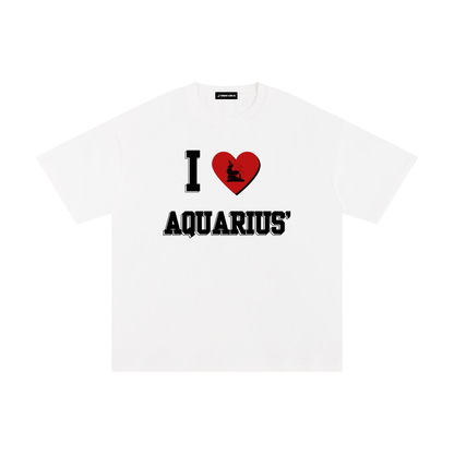 I LOVE AQUARIUS Cotton T-Shirt (White)