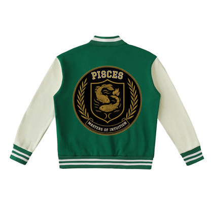Stinger's Flame Fleeced Varsity Jacket (Pisces)