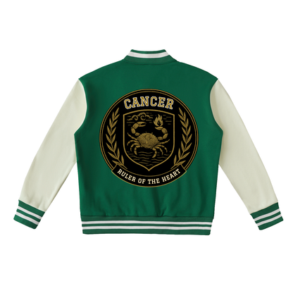 Stinger's Flame Fleeced Varsity Jacket (Cancer)